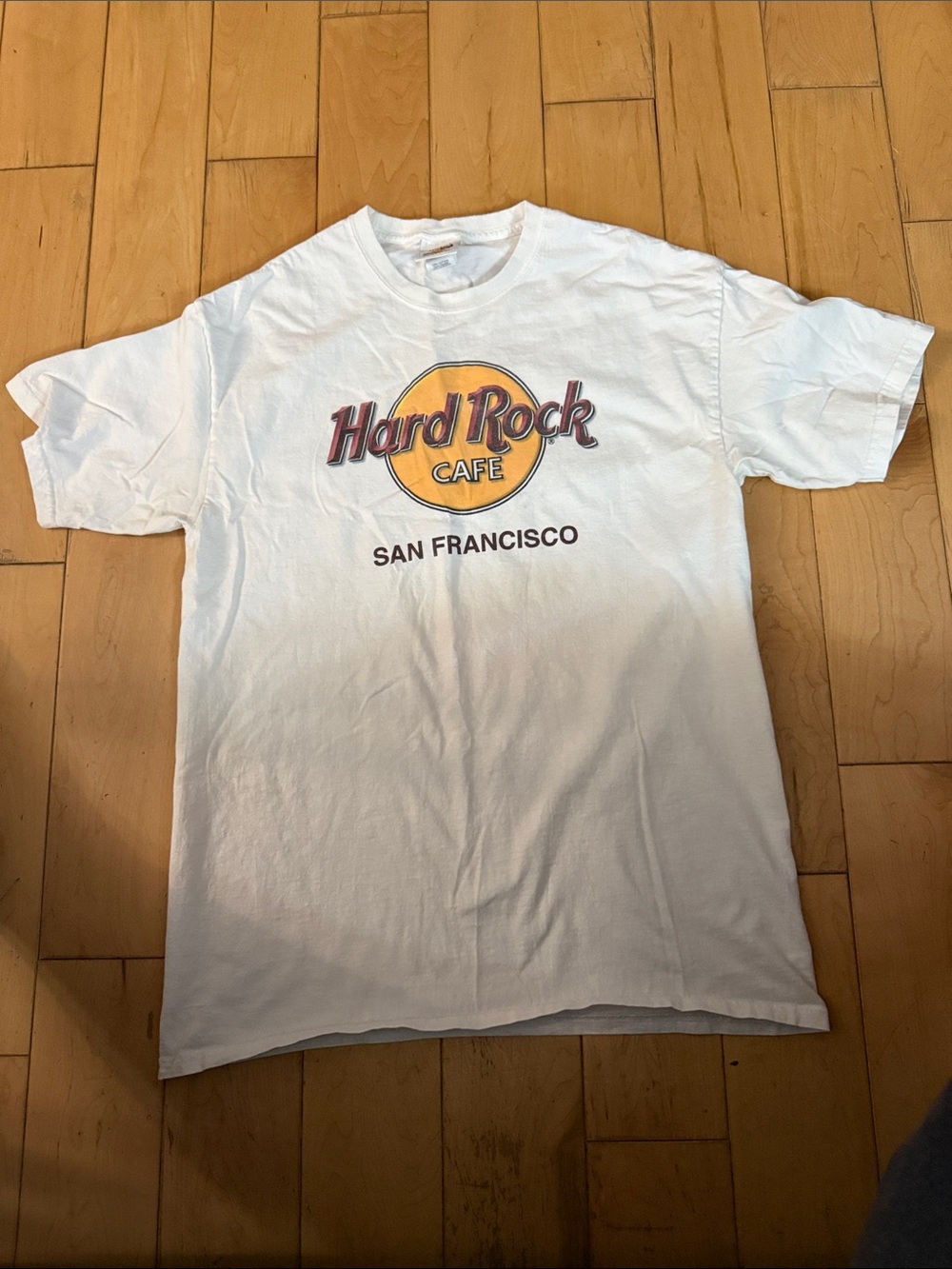 Hard Rock Cafe White TβShirt with Yellow Logo